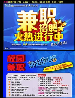 兼职招聘海报图片 兼职招聘海报图片
