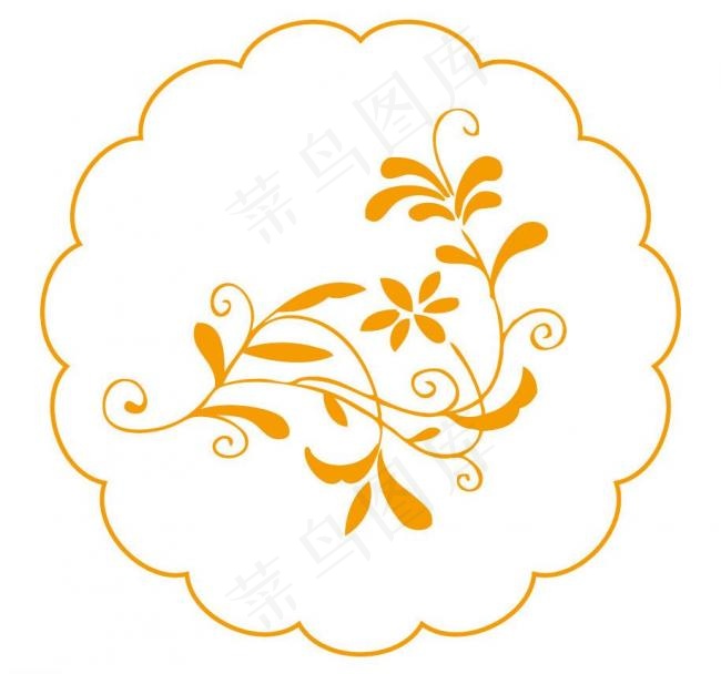 矢量花纹圆形花纹图片