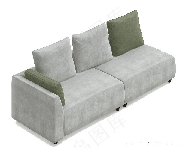 双人沙发模型