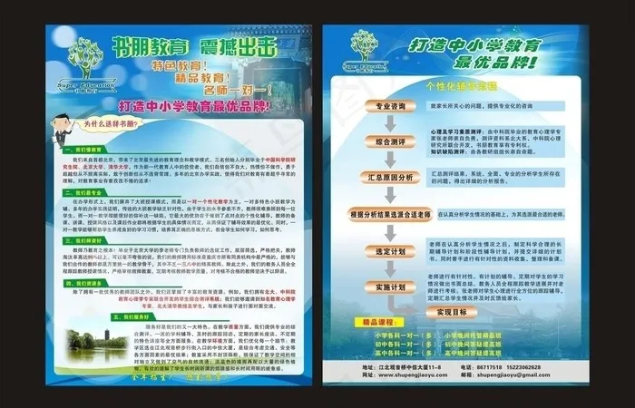 教育宣传单(500X350)cdr矢量模版下载