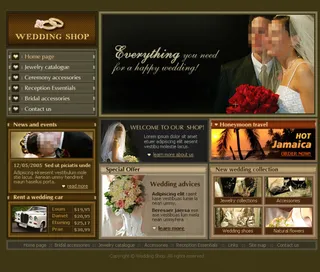 基督教婚礼用品商店网站模板