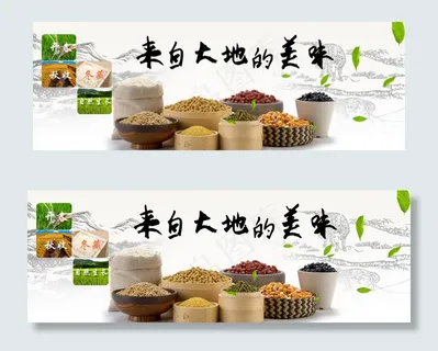 粮食大豆大米海报 粮食大豆大米海报