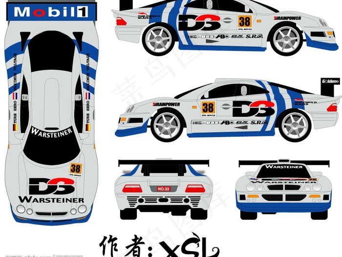 赛车不干胶设计资料07图片