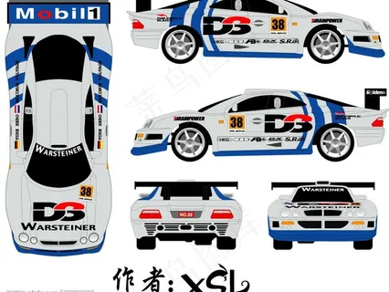 赛车不干胶设计资料07图片