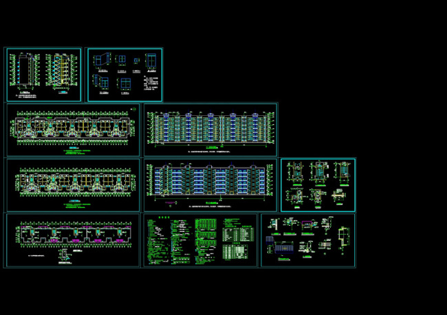 小区多层住宅cad建施图
