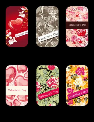 潮流情人节卡片矢量素材