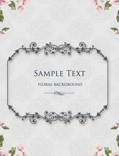 欧式花纹花卉花边边框图片