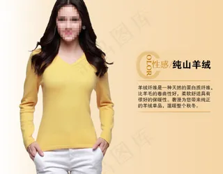 女士羊绒衫海报