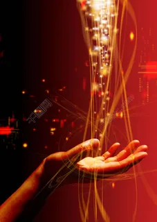 红色科技背景图片PSD分层素材