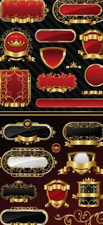 经典的欧式瓶贴标签矢量素材瓶身贴