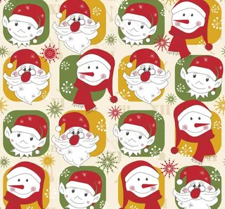 卡通圣诞节人物背景图片