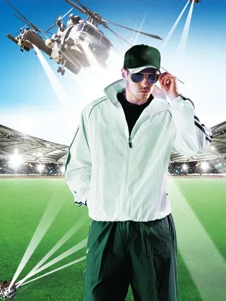 飞机 运动 急速 眼镜 草地 球场...