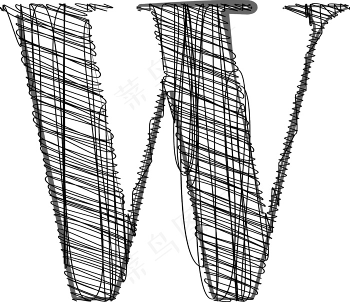 手绘字体插图eps,ai矢量模版下载