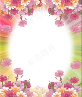 竖版花相框模板图片 竖版花相框模板图片