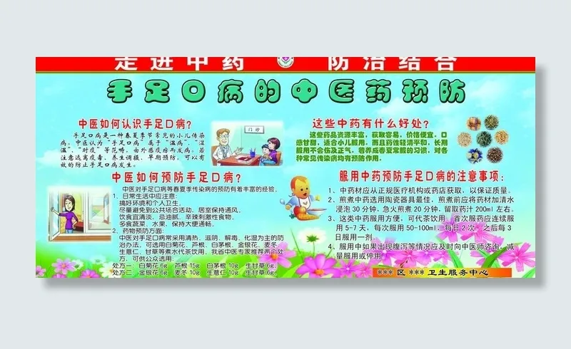 手足口病的中医药预防图片psd模版下载