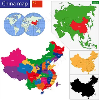 中国地区版块地图