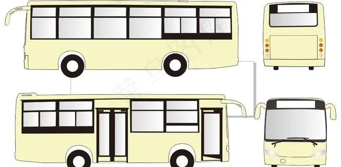 公交车 车身广告cdr矢量模版下载