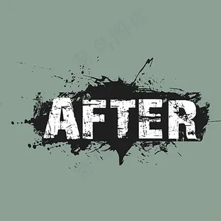 泼墨效果字母素材图片