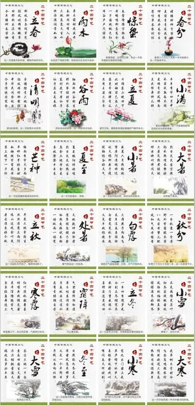 二十四节气展板(210X297)cdr矢量模版下载