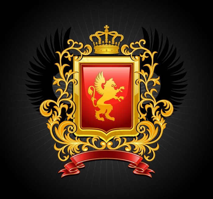 欧式花纹盾牌纹章军衔图片