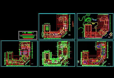 平面施工图--绿城公寓CAD建筑设...