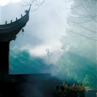 佛教文化寺庙烟雾图片 佛教文化寺庙烟雾图片