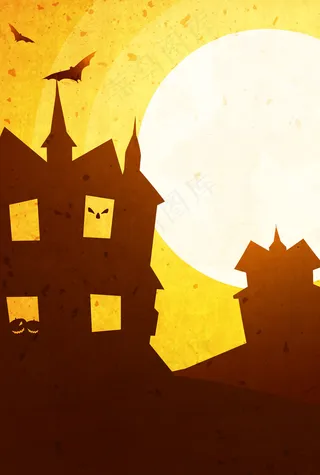 万圣节鬼节鬼屋圣诞节海报背景图