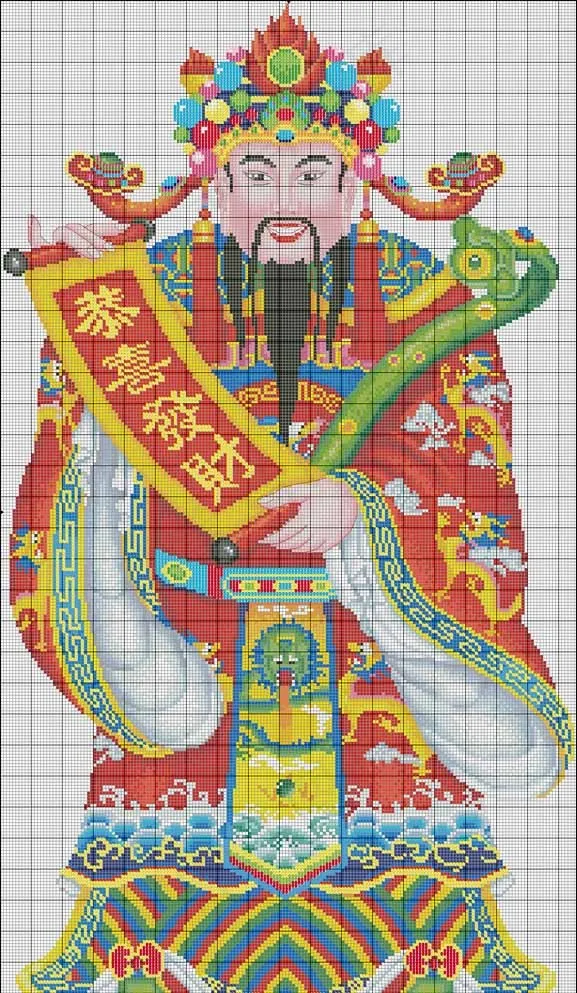 十字绣财神图