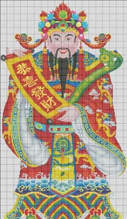 十字绣财神图