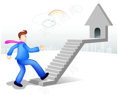 商业人物阶梯素材