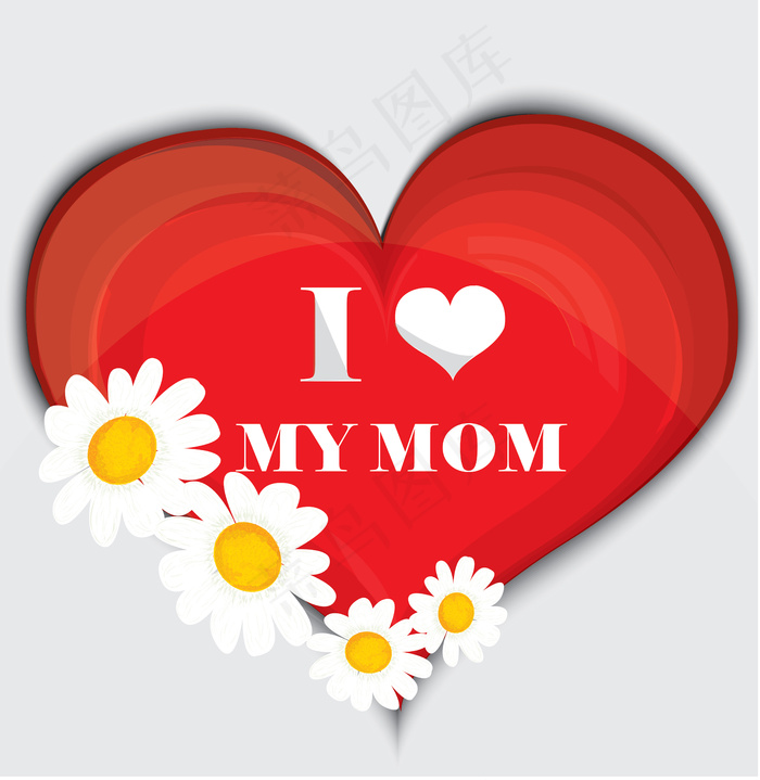 母亲节桃心背景图片