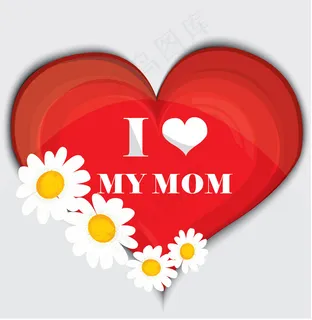 母亲节桃心背景图片