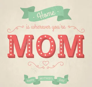 复古母亲节海报矢量素材