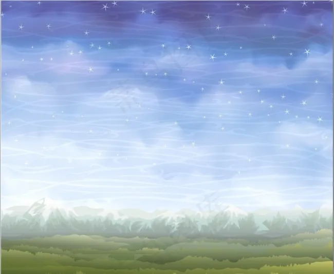 星空背景矢量图eps,ai矢量模版下载