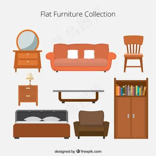 平面家具图标收藏