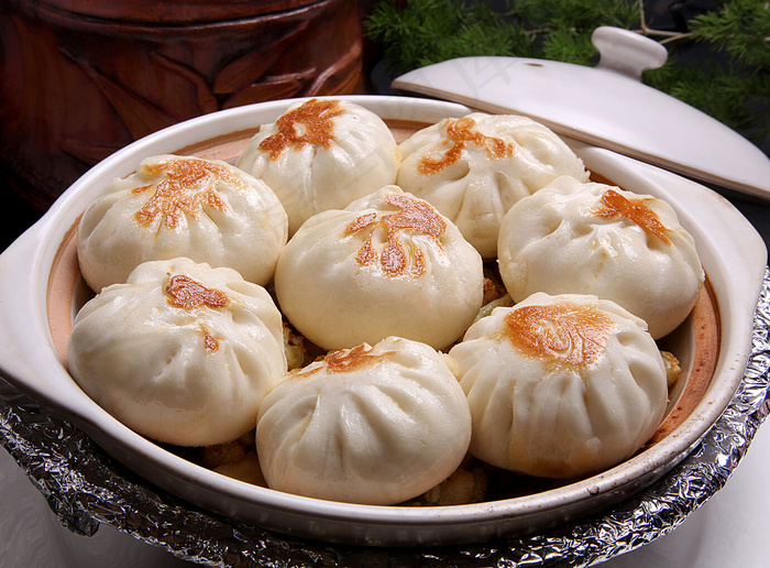 砂煲生煎包图片
