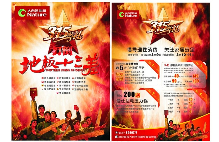 大自然地板彩页图片cdr矢量模版下载