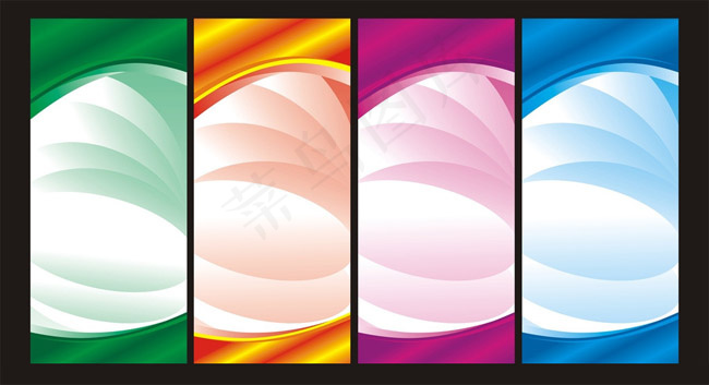 蓝色动感背景医院展板素材