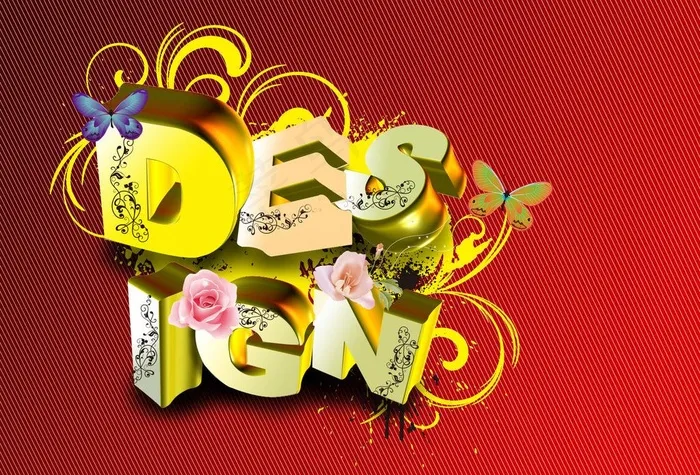 3d酷字图片psd模版下载