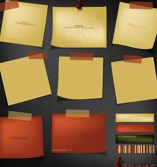 多款精美便签纸矢量