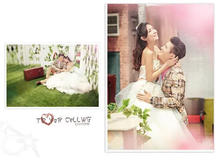 {对你的感觉}跨页婚纱模板