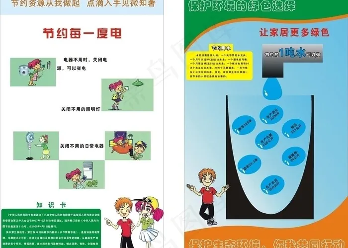 低碳生活图片cdr矢量模版下载
