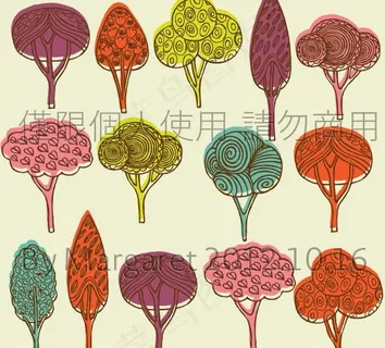 手绘小树林墙纸图片 手绘小树林墙纸图片
