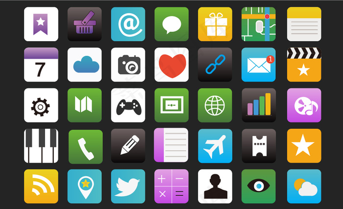 一组手机APP图标设计