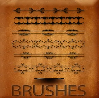 古典立体感花纹边框笔刷