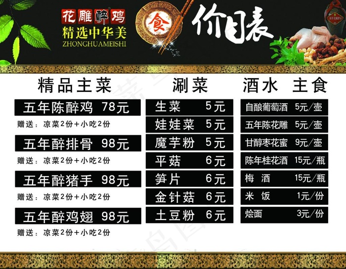 花雕醉鸡(7874X6124(DPI:200))psd模版下载
