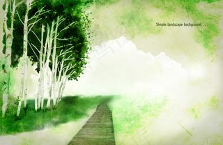 高清PSD分层素材茂密树林