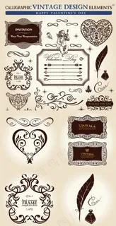 欧式古典花纹矢量素材