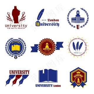 大学校园标志矢量素材