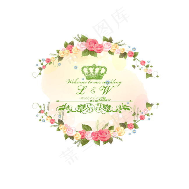 森系婚礼logo(11811X11811(DPI:300))psd模版下载